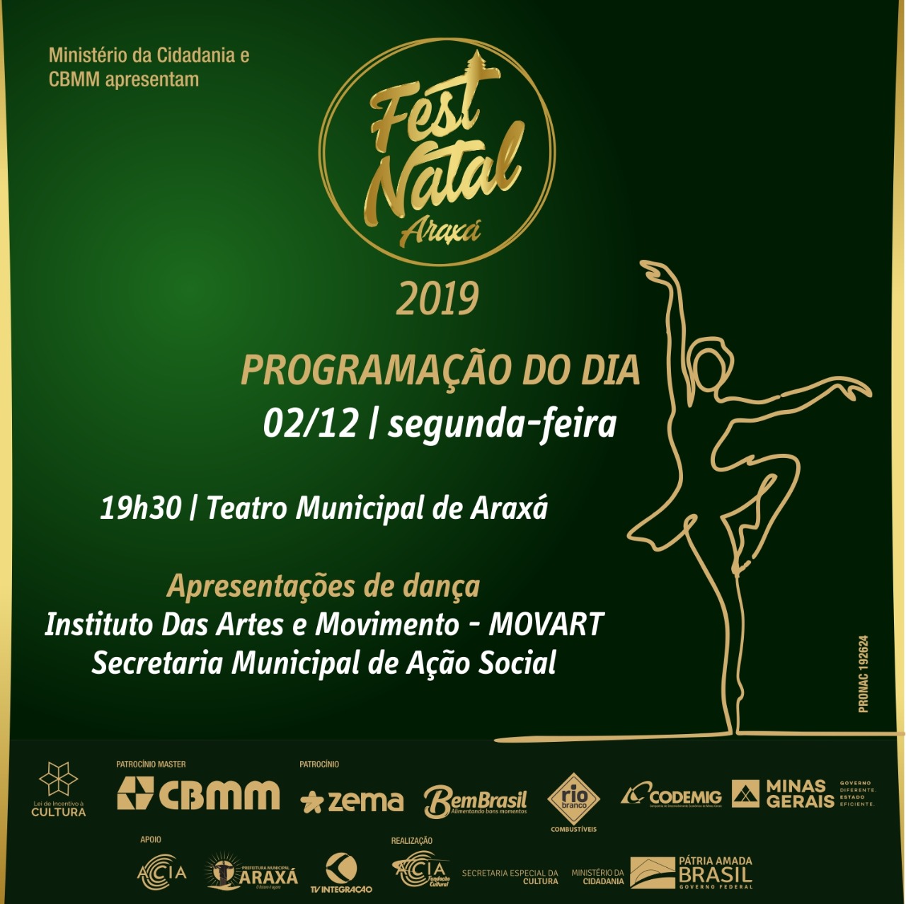 FestNatal 2019 – programação 02/Dez