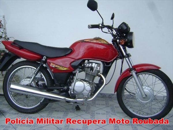 POLÍCIA MILITAR RECUPERA MOTOCICLETA FURTADA EM ARAXÁ/MG