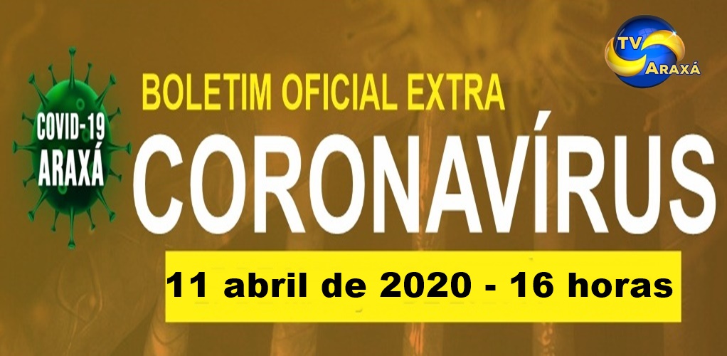 Boletim Oficial Coronavírus 11 abril 2020