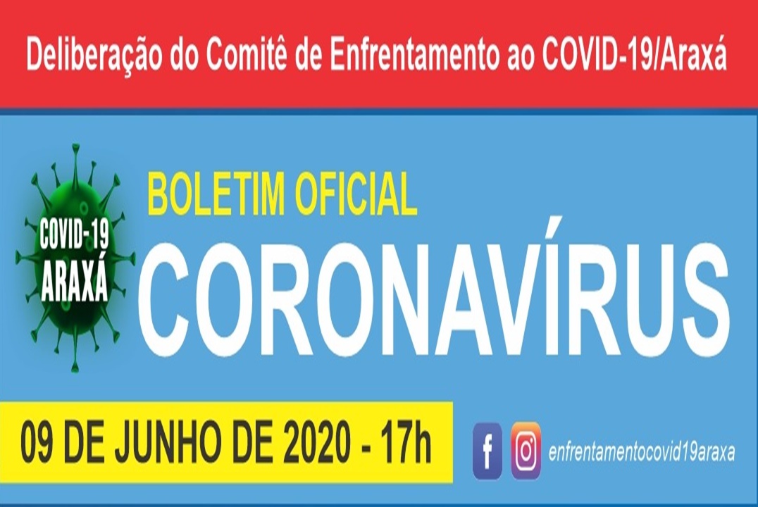 Boletim Oficial Coronavírus 09 junho 2020