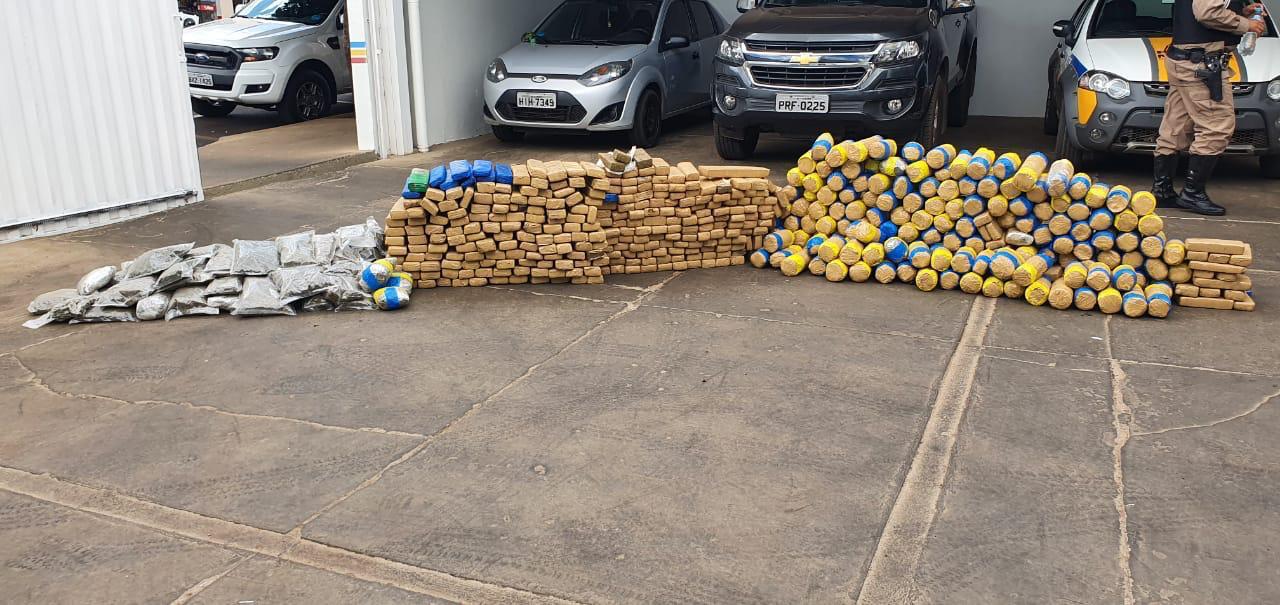 Ação integrada das forças de segurança tira 350 kg de maconha de circulação.