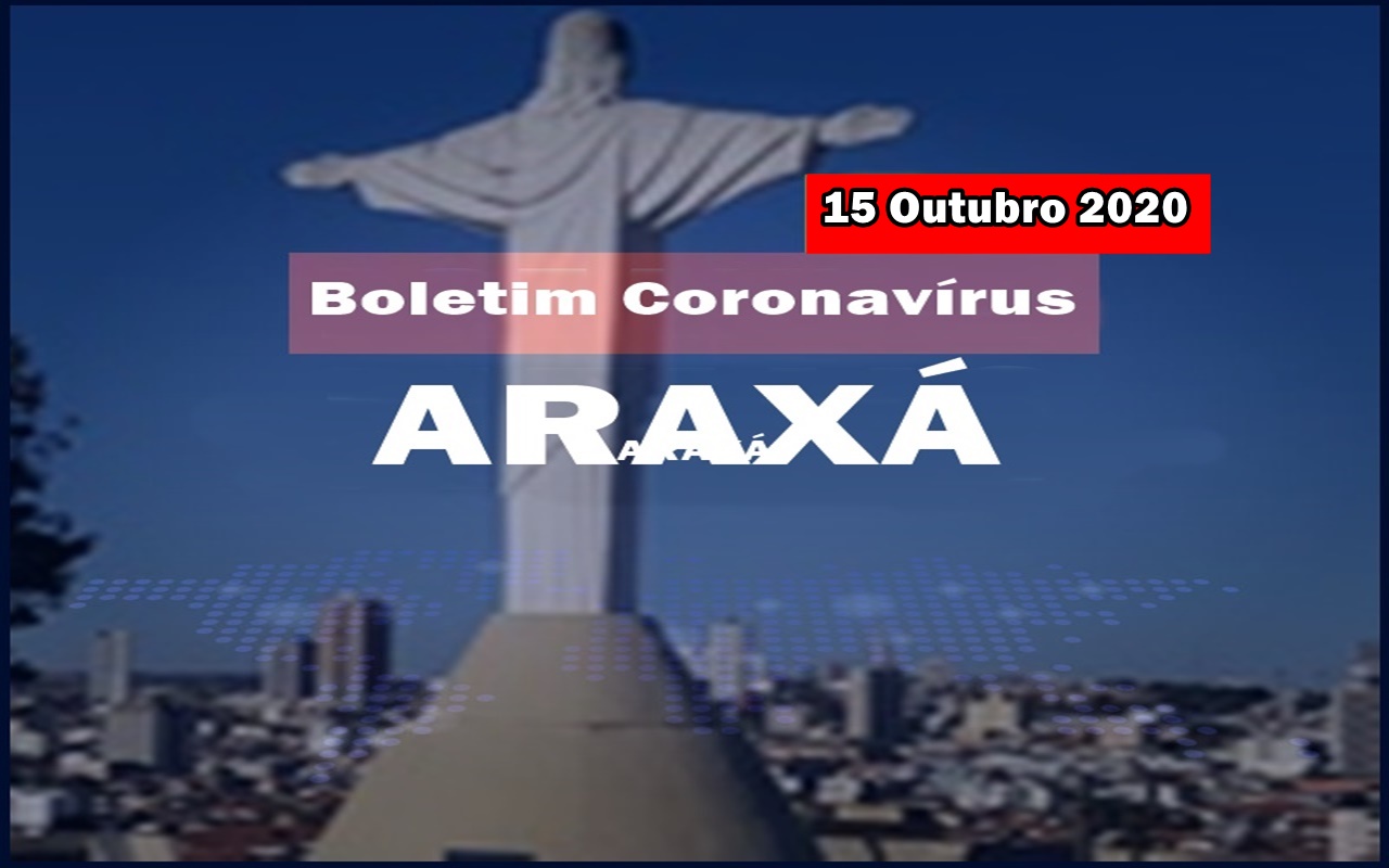 Boletim Oficial Coronavírus de Araxá 15/10/2020 – Araxá Registra 30º óbito na cidade com 60% de ocupação nas UTIs