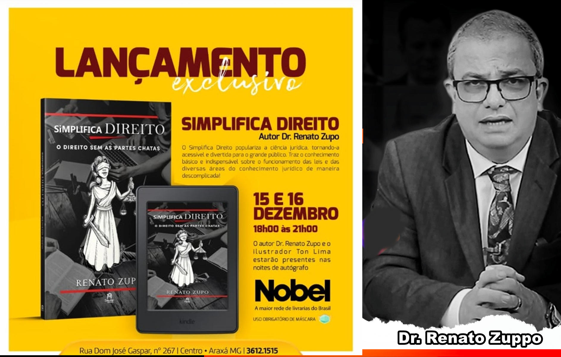 Dr.Renato Zuppo lança mas obra 15 e 16 dezembro”SIMPLIFICA DIRETO”