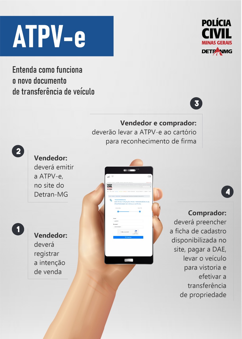 PCMG orienta sobre documento eletrônico para transferência de veículo