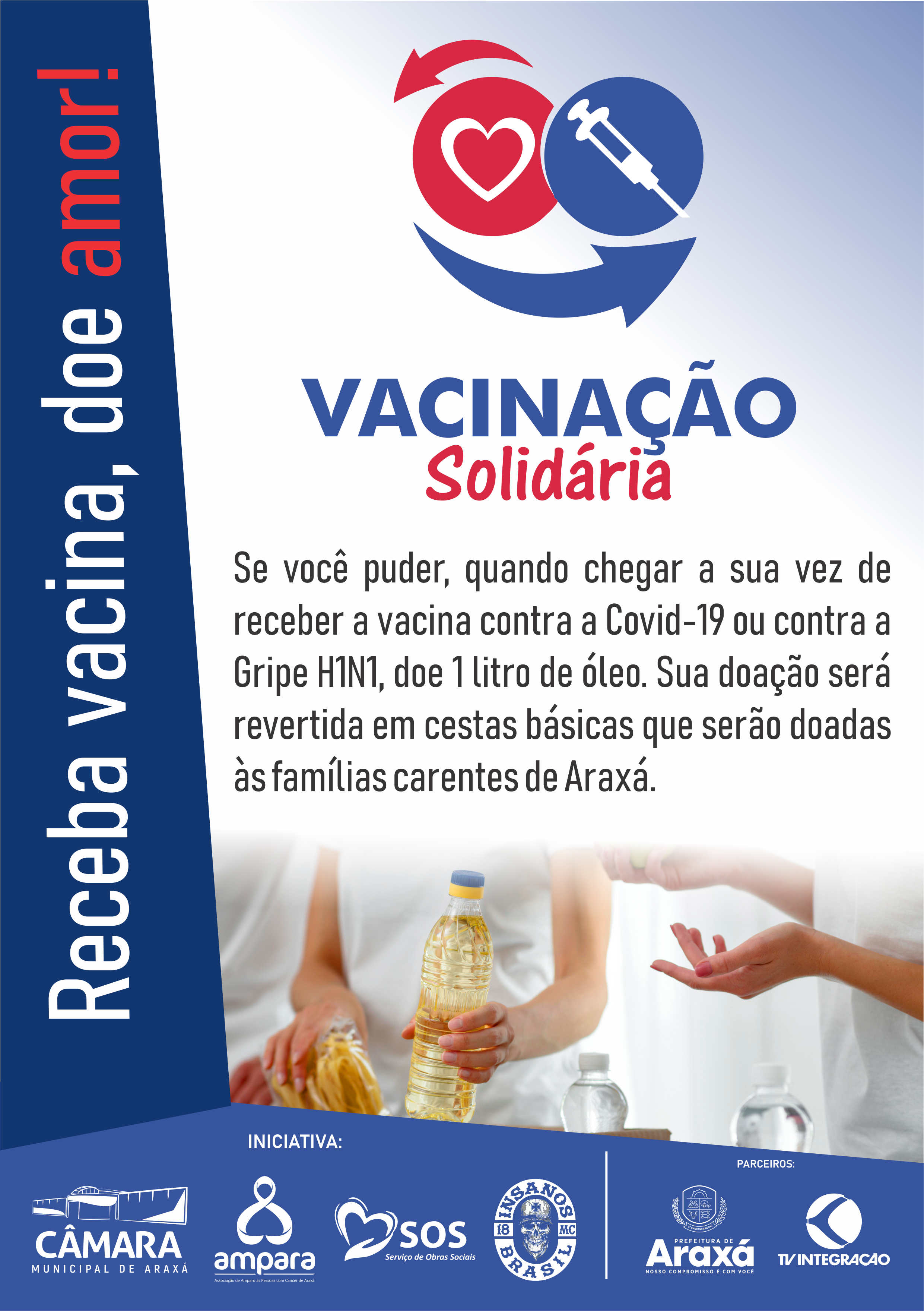Câmara Municipal de Araxá apoia campanha Vacinação Solidária em prol de instituições