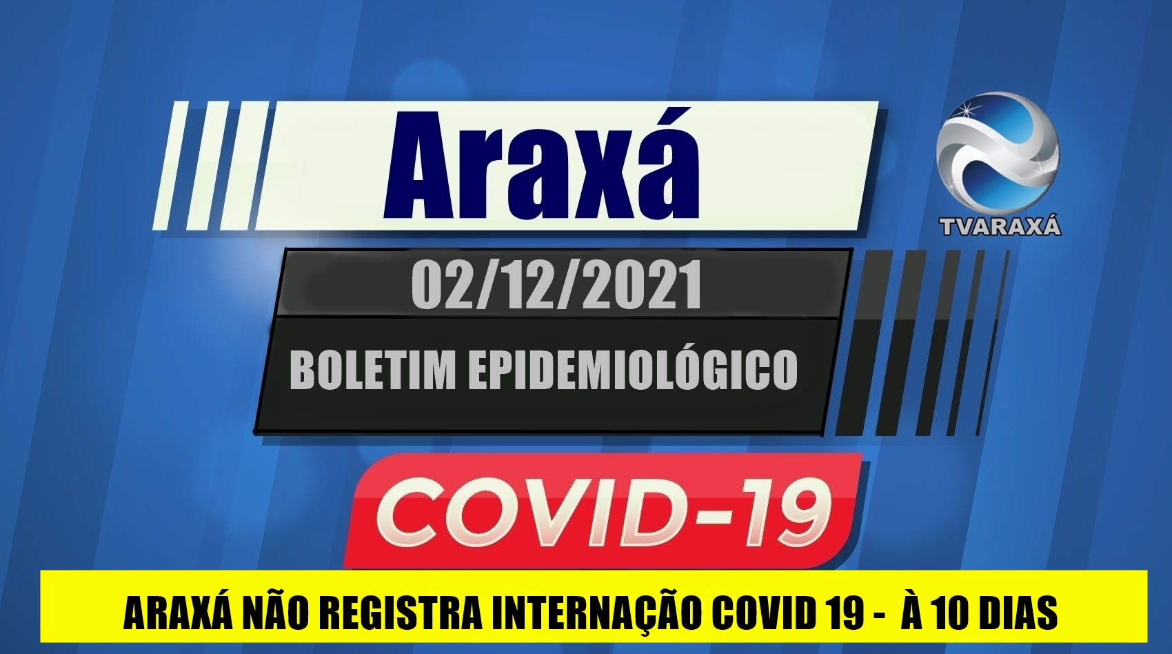 Boletim Epidemiológico 2 de dezembro; Cidade não registra internação no leitos Covid 19 à 10 dias