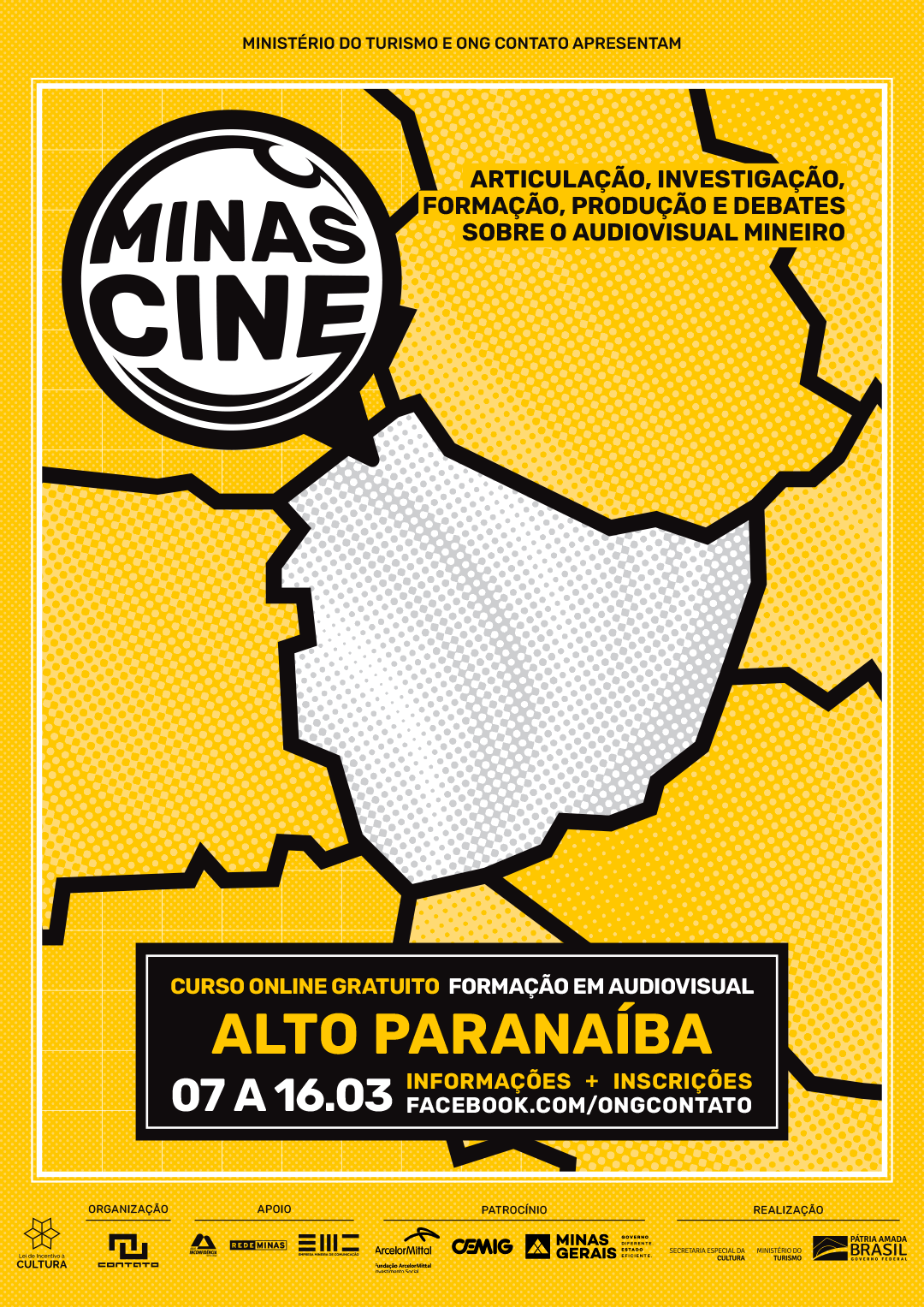 Inscrições para curso gratuito em Audiovisual, do Projeto Minas Cine, terminam dia 03 de março