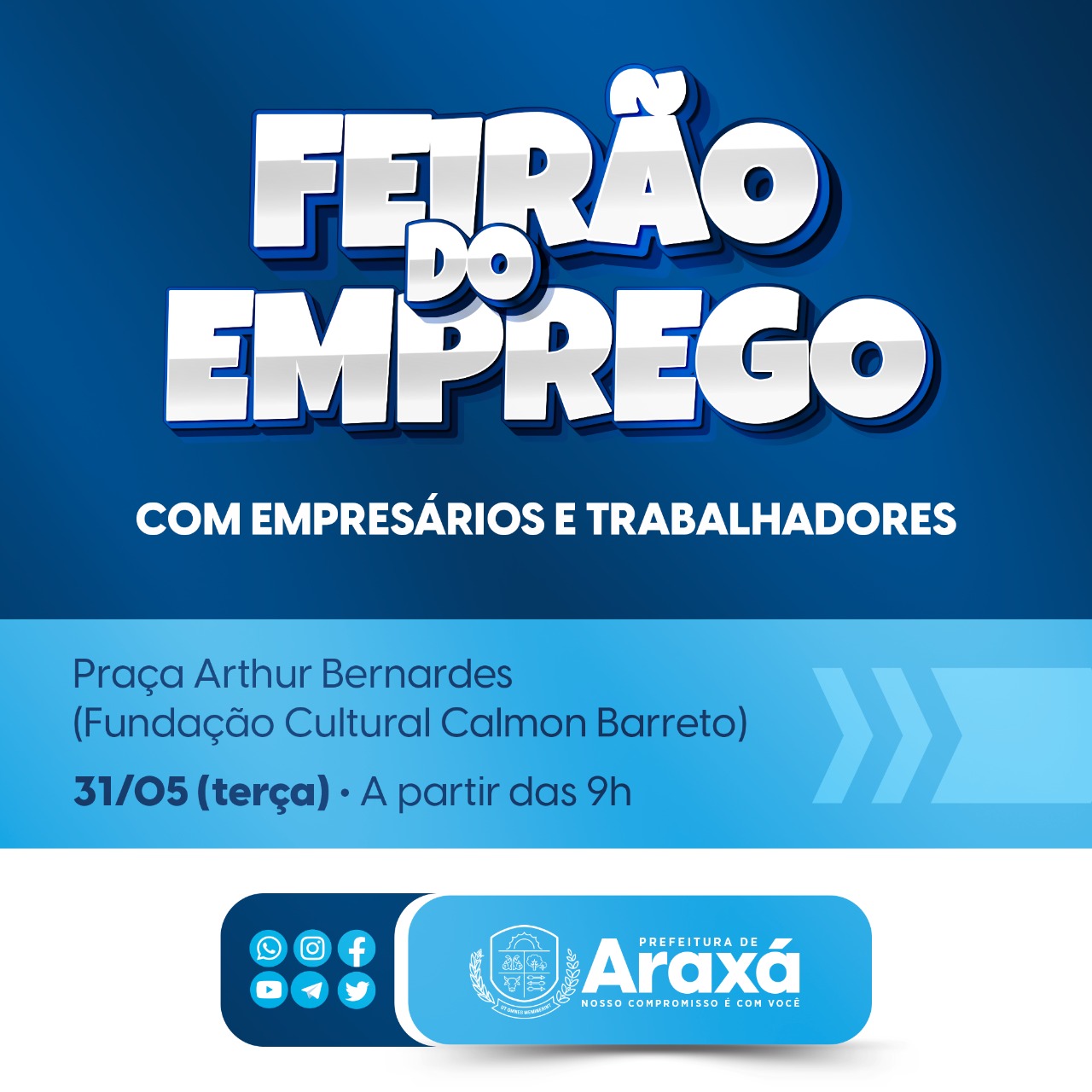 Sine Araxá promove Feirão de Emprego nesta terça com oferta de qualificação e participação de empresas