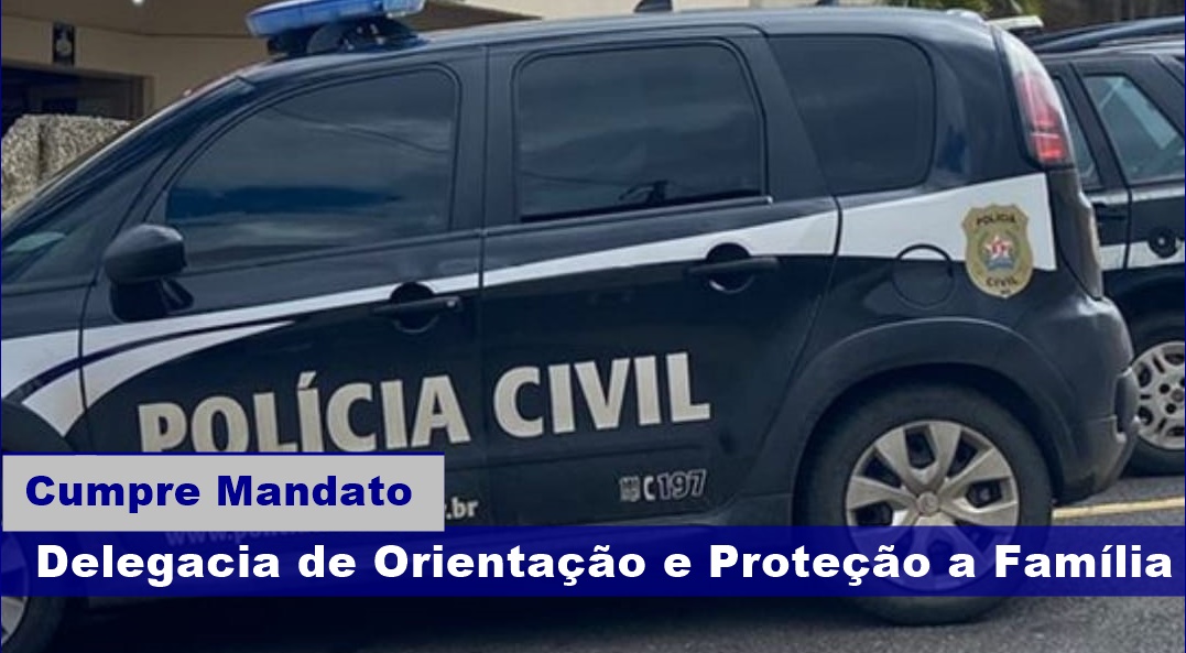 Delegacia de Orientação e Proteção a Família cumpre mandato.