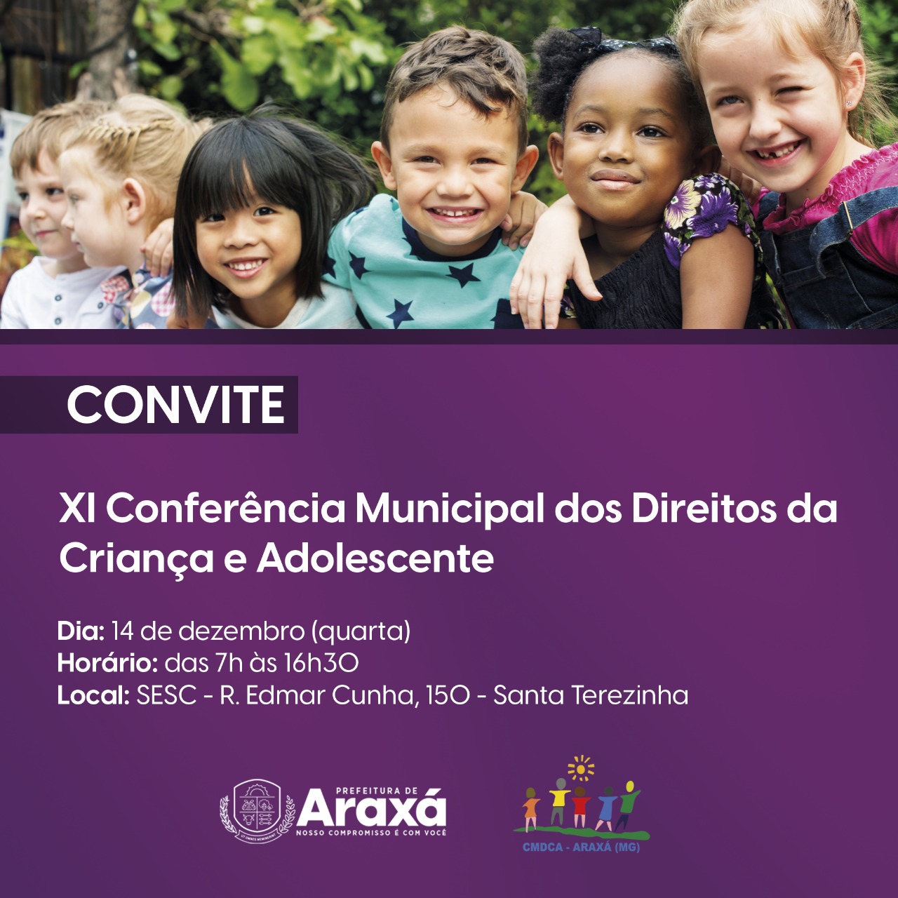 Araxá promove 11ª Conferência Municipal dos Direitos da Criança e do Adolescente