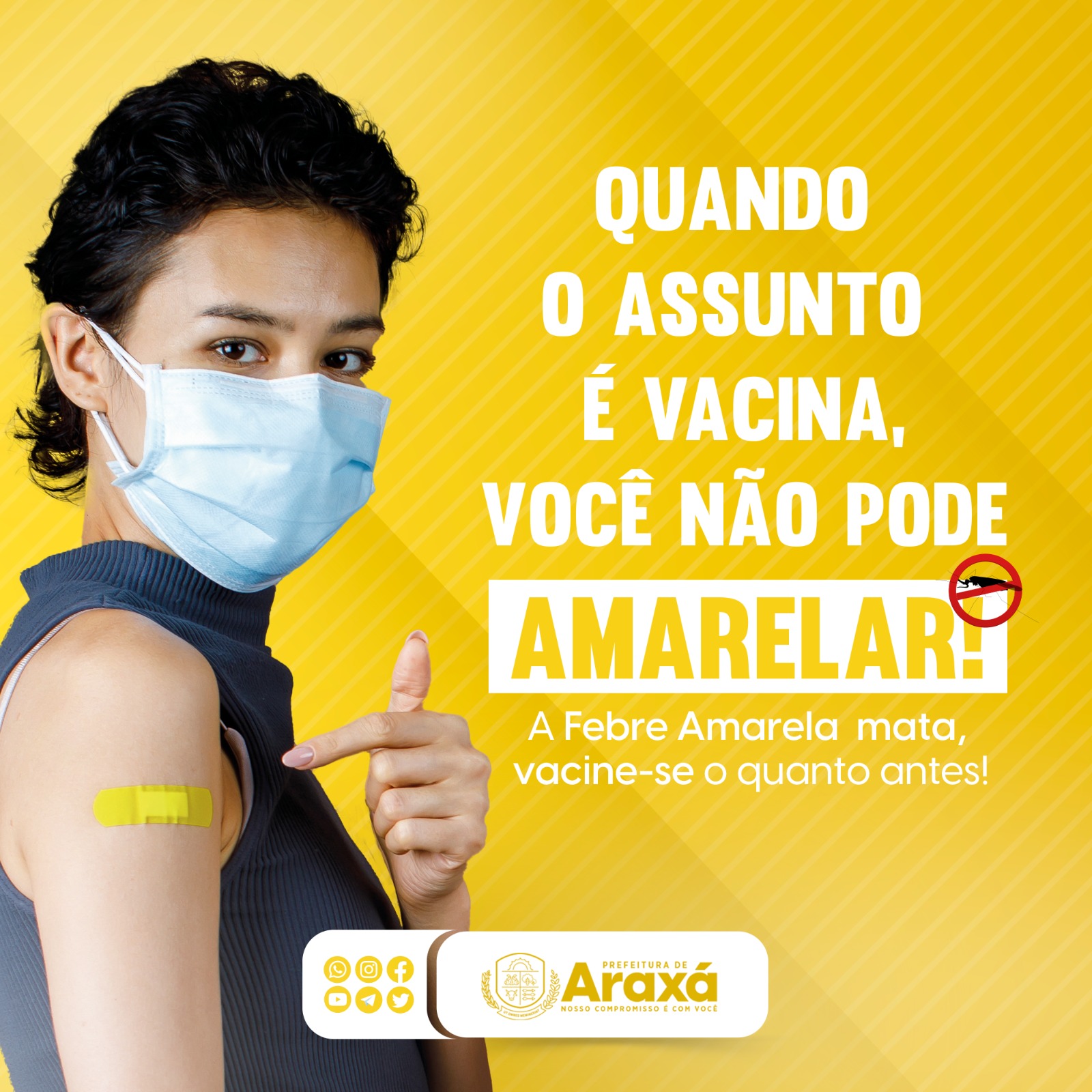 Saúde alerta população de Araxá sobre cuidados contra a Febre Amarela