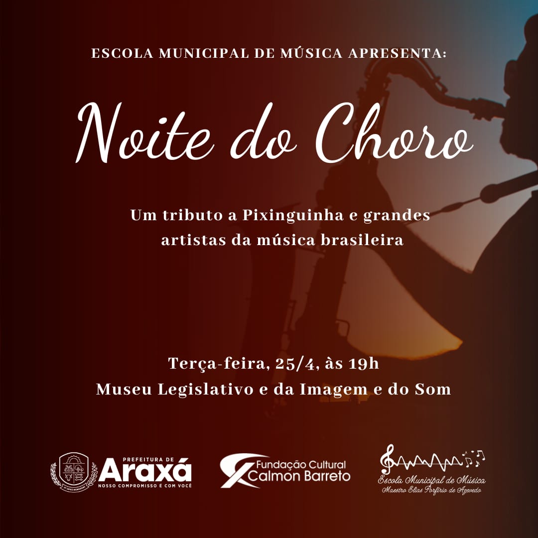 Escola Municipal de Música realiza a Noite do Choro nesta terça (25)