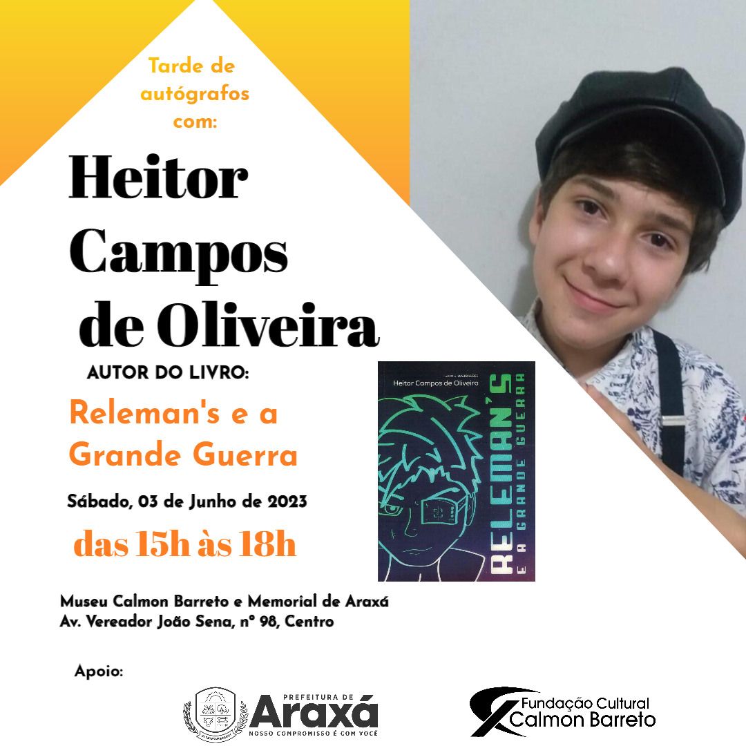 Lançamento do Livro Releman´s e a Grande Guerra, o autor Heitor Campos de Oliveira