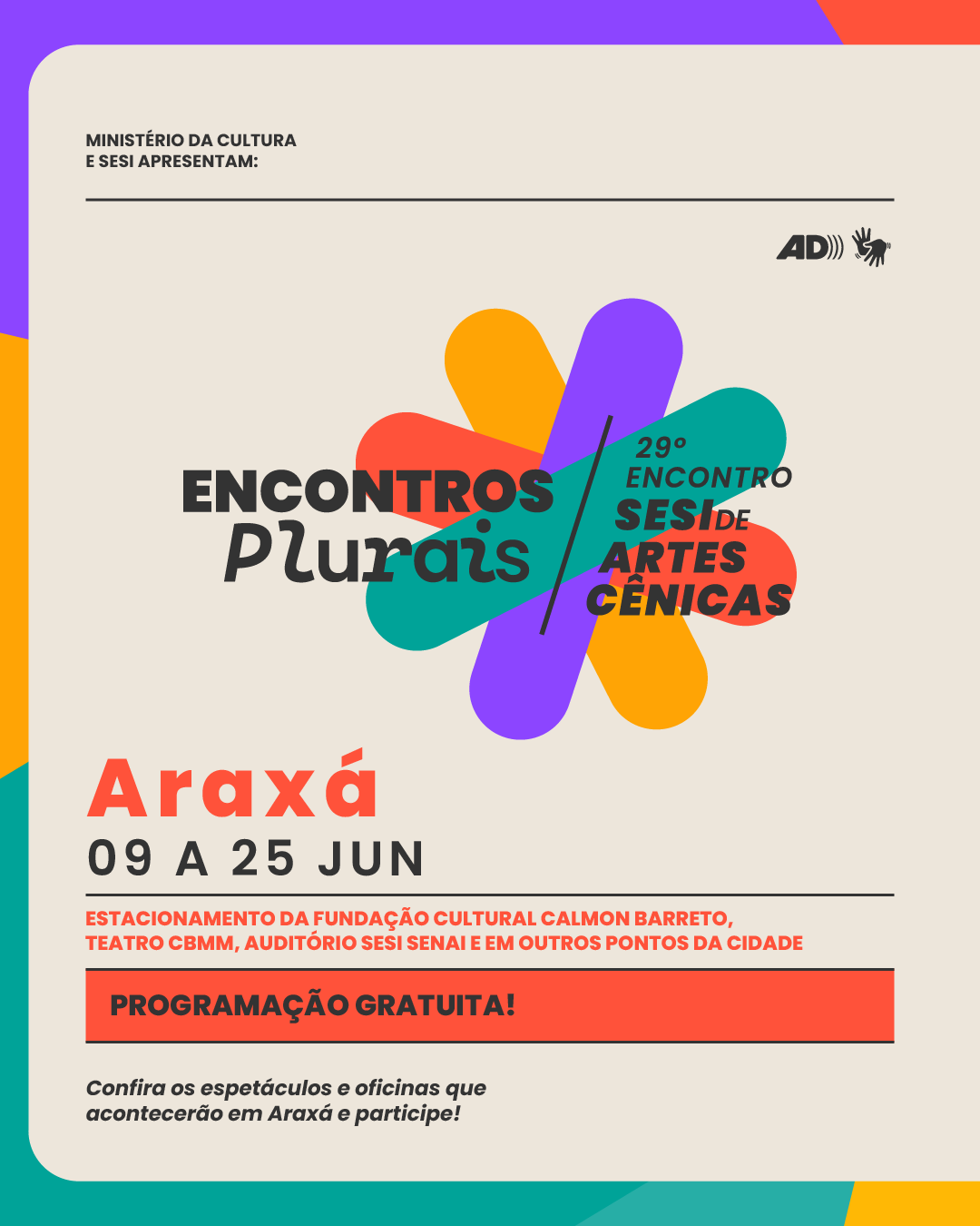 Vai começar o 29º Encontro SESI de Artes Cênicas em Araxá