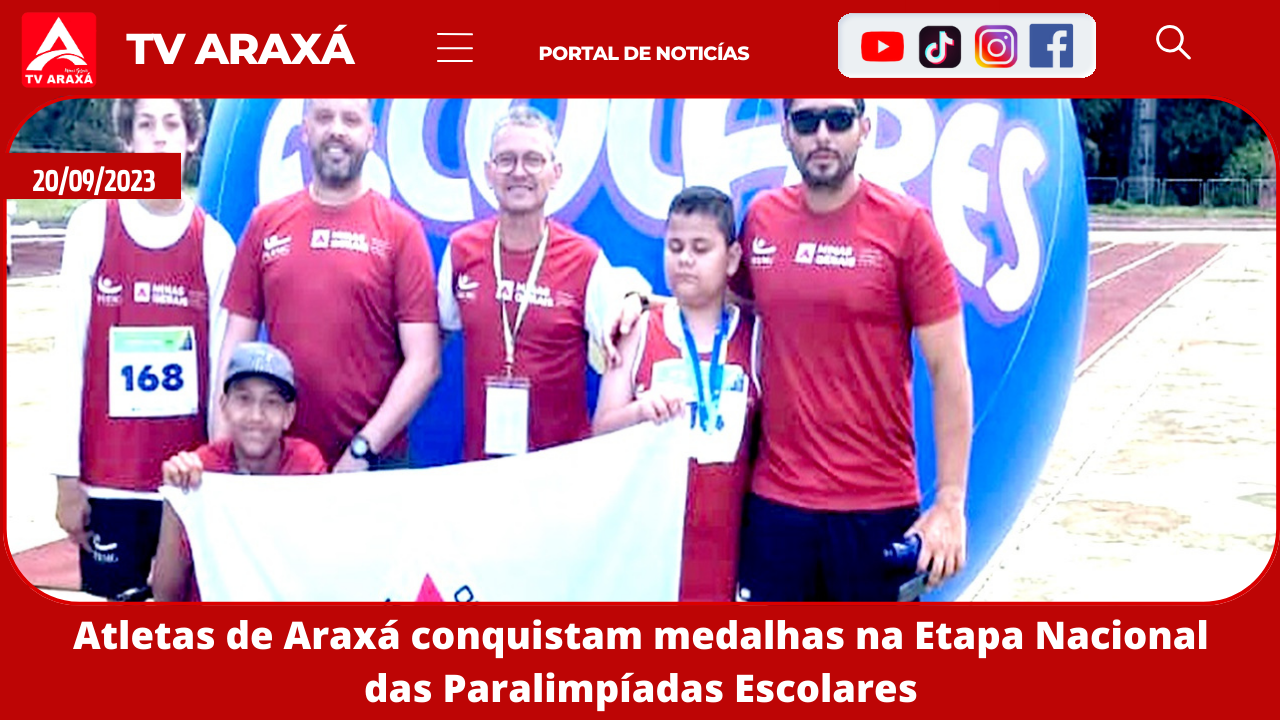 Atletas de Araxá conquistam medalhas na Etapa Nacional das Paralimpíadas Escolares