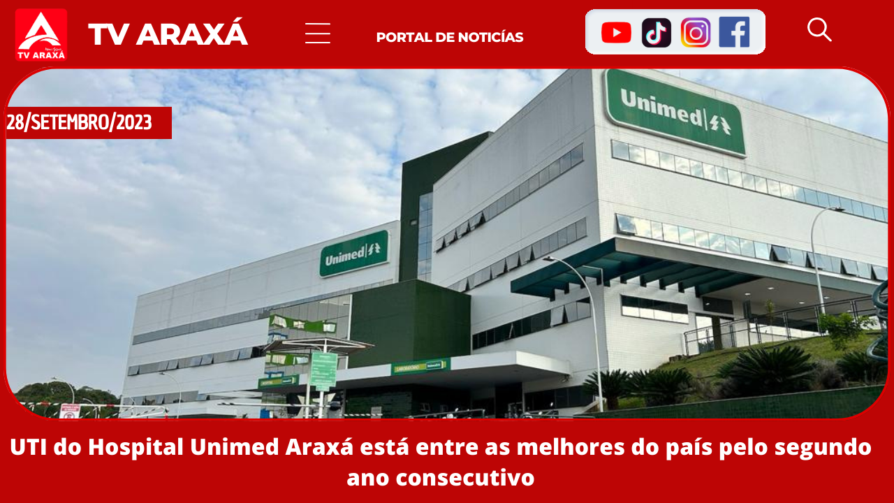 UTI do Hospital Unimed Araxá está entre as melhores do país pelo segundo ano consecutivo