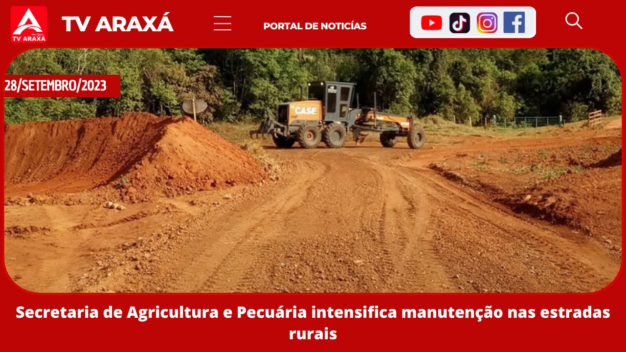 Secretaria de Agricultura e Pecuária intensifica manutenção nas estradas rurais