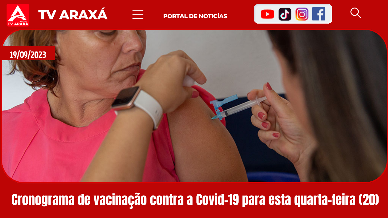 Cronograma de vacinação contra a Covid-19 para esta quarta-feira (20)