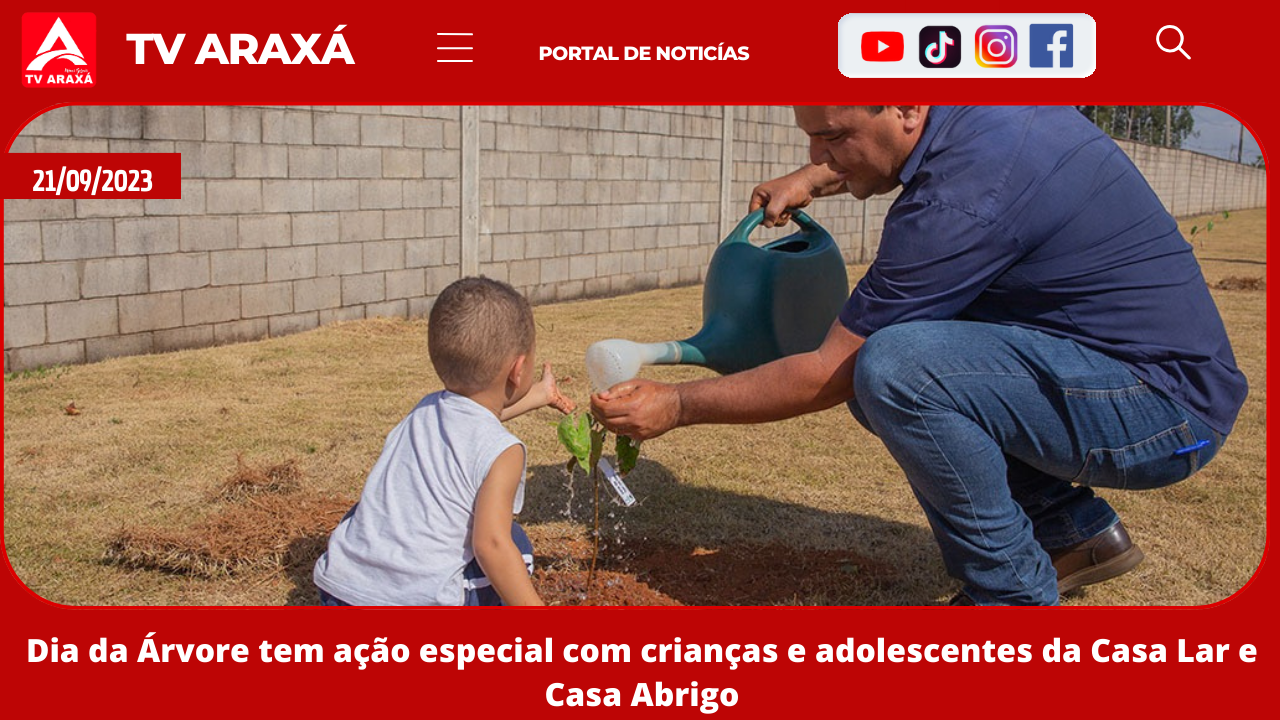 Dia da Árvore tem ação especial com crianças e adolescentes da Casa Lar e Casa Abrigo