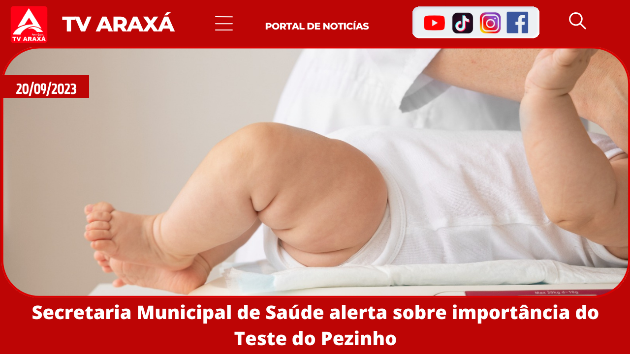 Secretaria Municipal de Saúde alerta sobre importância do Teste do Pezinho