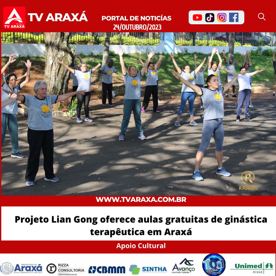 Projeto Lian Gong oferece aulas gratuitas de ginástica terapêutica em Araxá