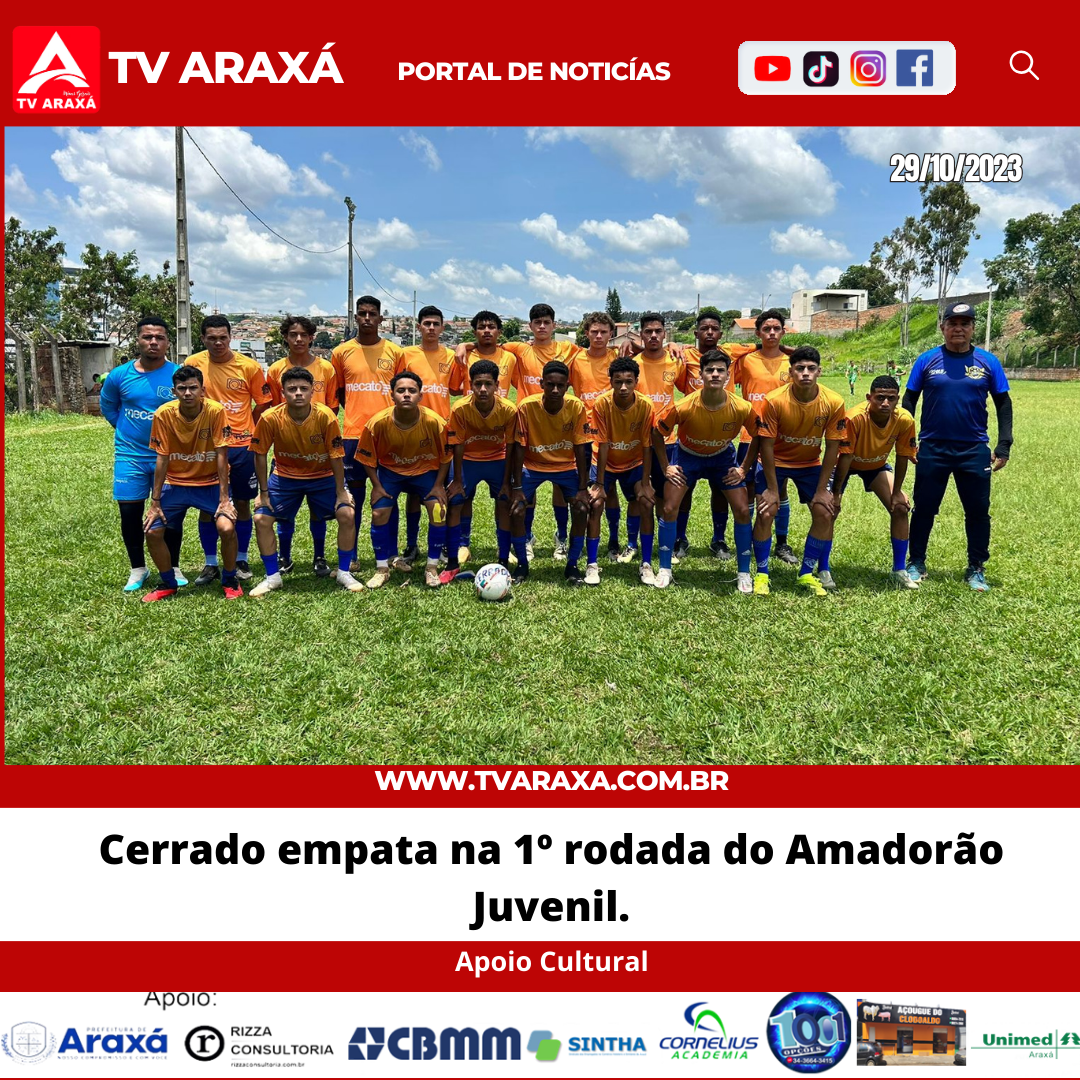 Cerrado empata na 1º rodada do Amadorão Juvenil.