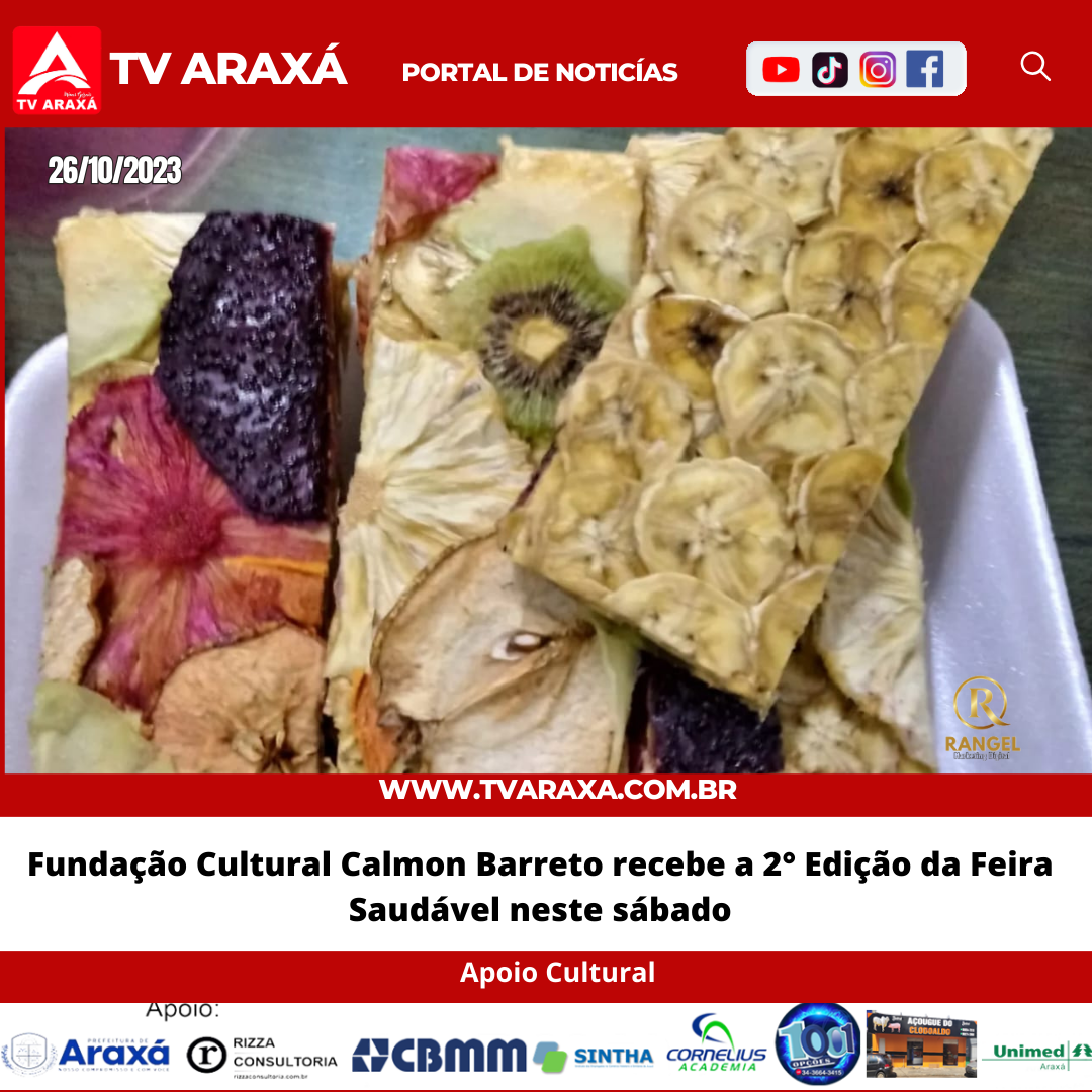 Fundação Cultural Calmon Barreto recebe a 2° Edição da Feira Saudável neste sábado(28)