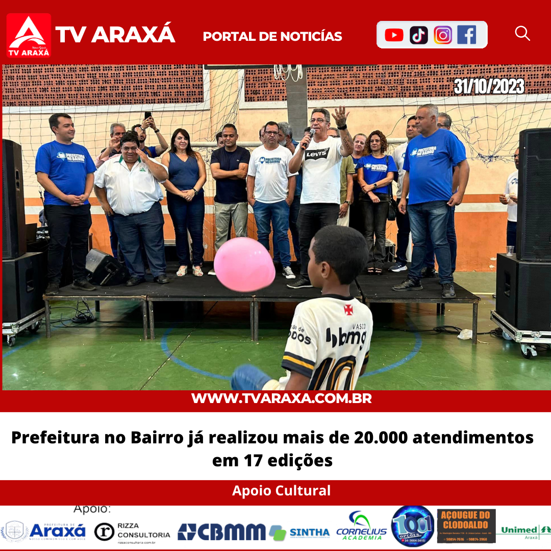 Prefeitura no Bairro já realizou mais de 20.000 atendimentos em 17 edições