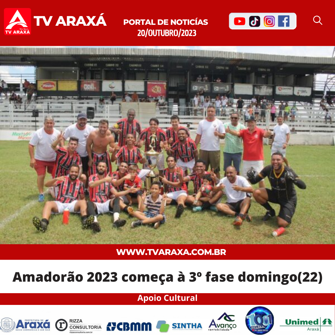 Amadorão 2023 começa à 3º fase domingo(22)