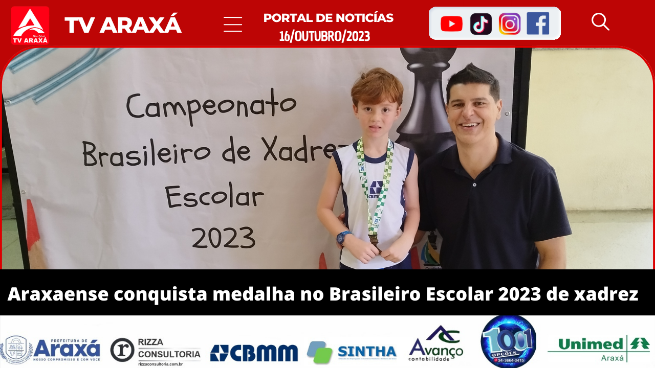 Araxaense conquista medalha no Brasileiro Escolar 2023 de xadrez.