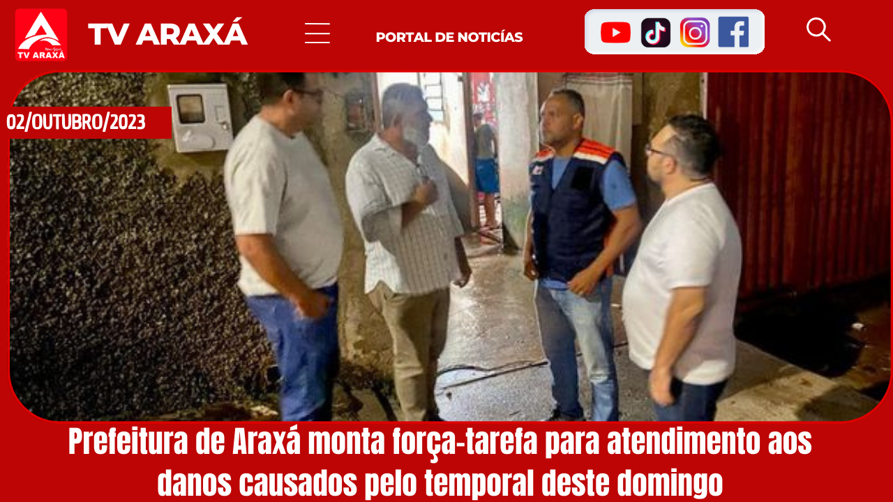 Prefeitura de Araxá monta força-tarefa para atendimento aos danos causados pelo temporal deste domingo(1)