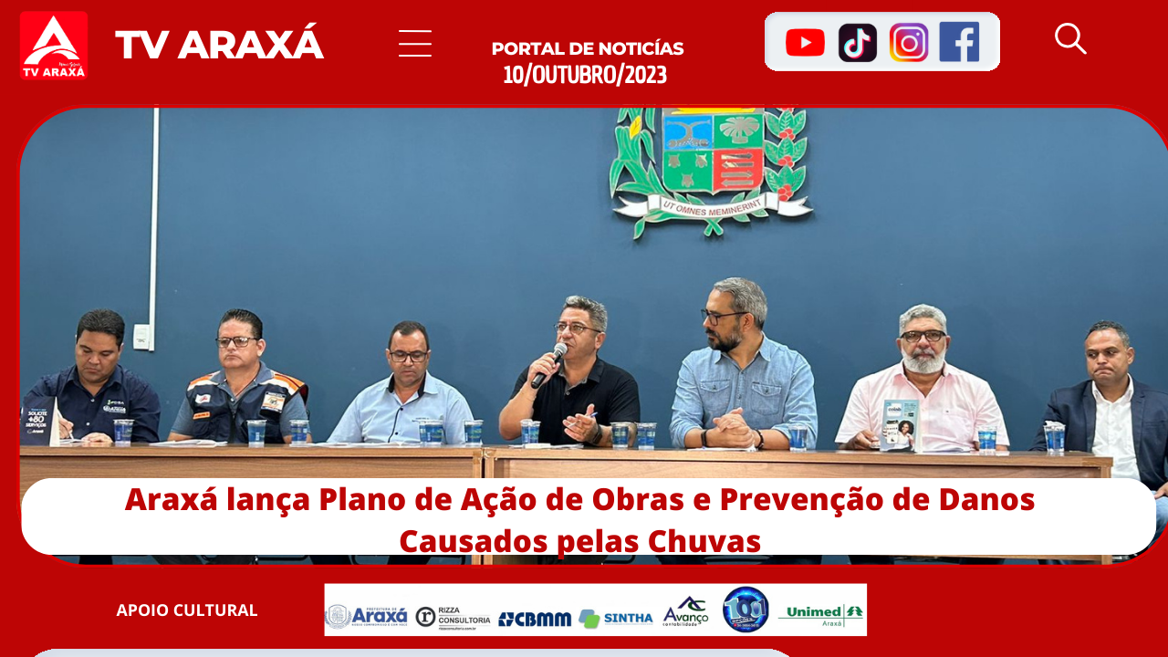 Araxá lança Plano de Ação de Obras e Prevenção de Danos Causados pelas Chuvas