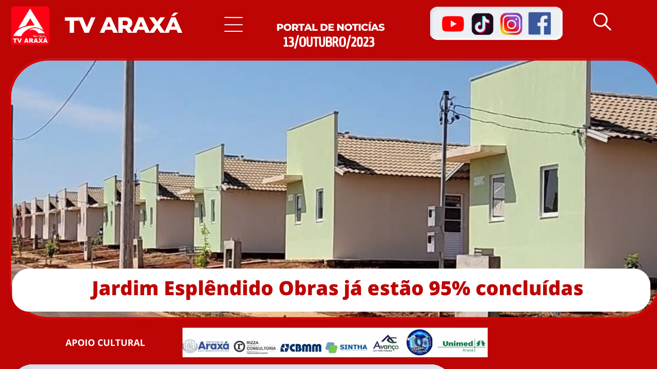 Jardim Esplêndido obras já estão 95% concluídas