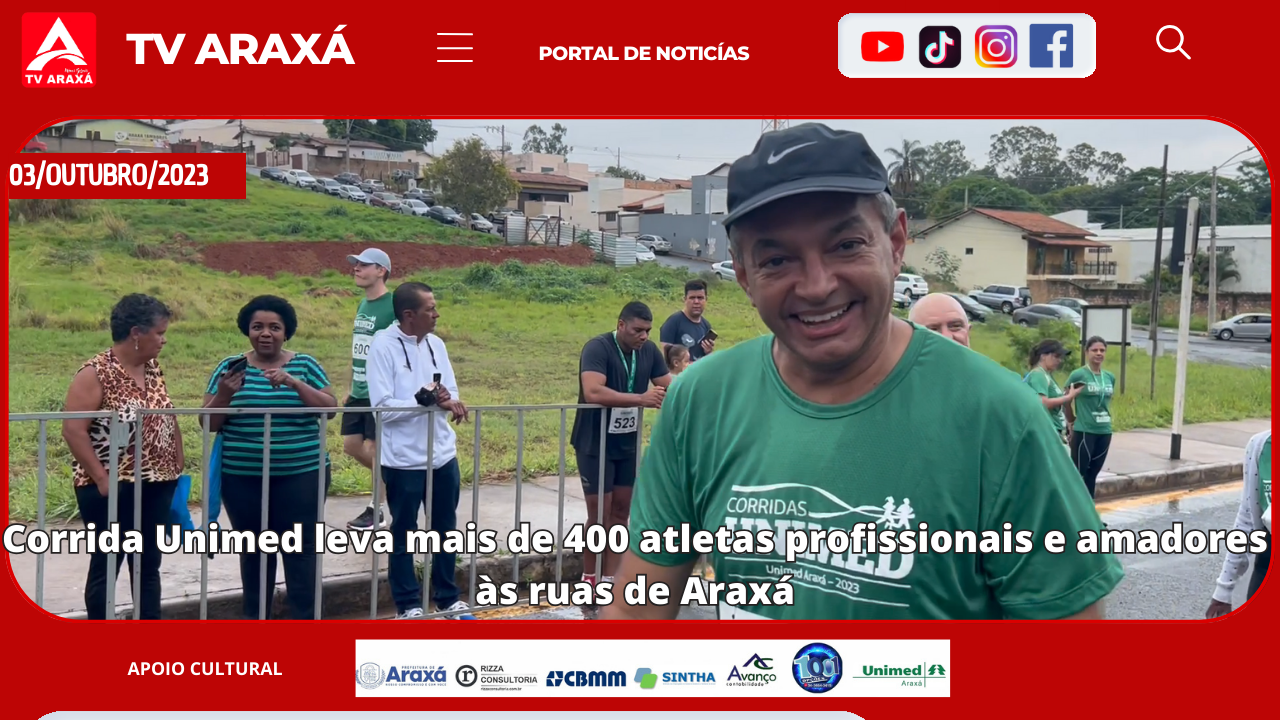 Corrida Unimed leva mais de 400 atletas profissionais e amadores às ruas de Araxá.