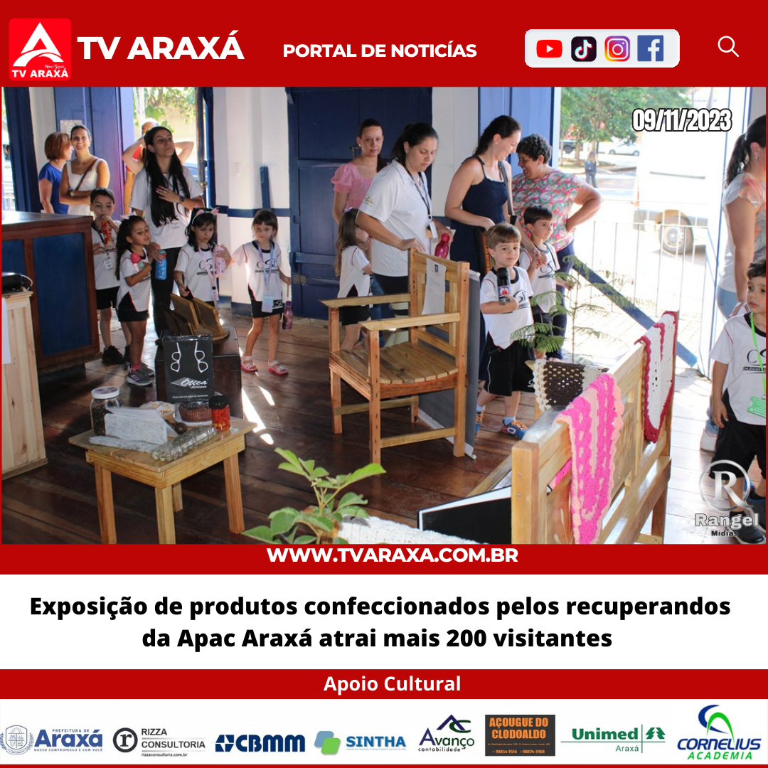 Exposição de produtos confeccionados pelos recuperandos da Apac Araxá atrai mais 200 visitantes