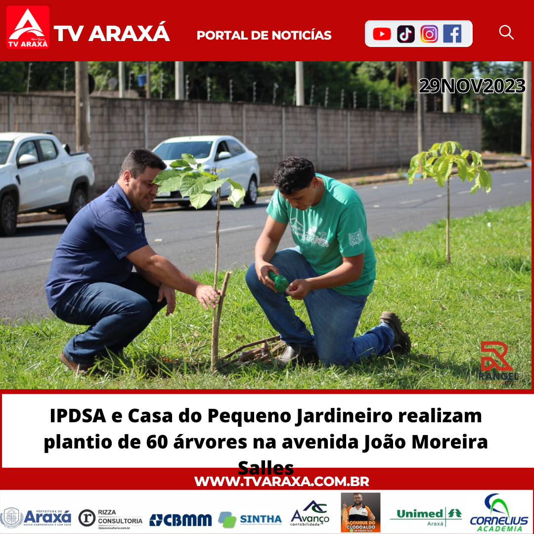 IPDSA e Casa do Pequeno Jardineiro realizam plantio de 60 árvores na avenida João Moreira Salles