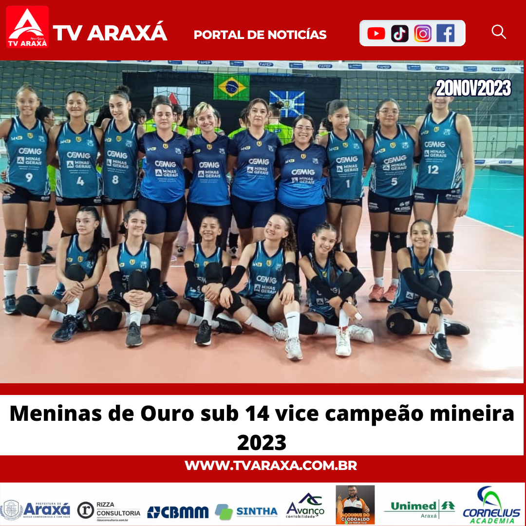 Meninas de Ouro sub 14 vice campeão mineira 2023