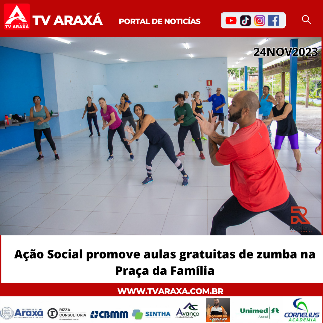 Ação Social promove aulas gratuitas de zumba na Praça da Família