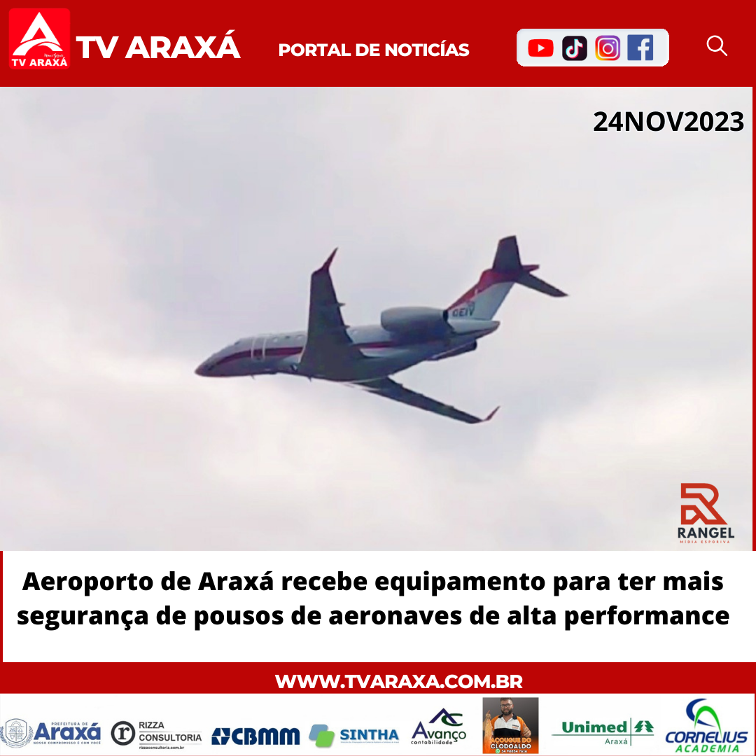 Aeroporto de Araxá recebe equipamento para ter mais segurança de pousos de aeronaves de alta performance