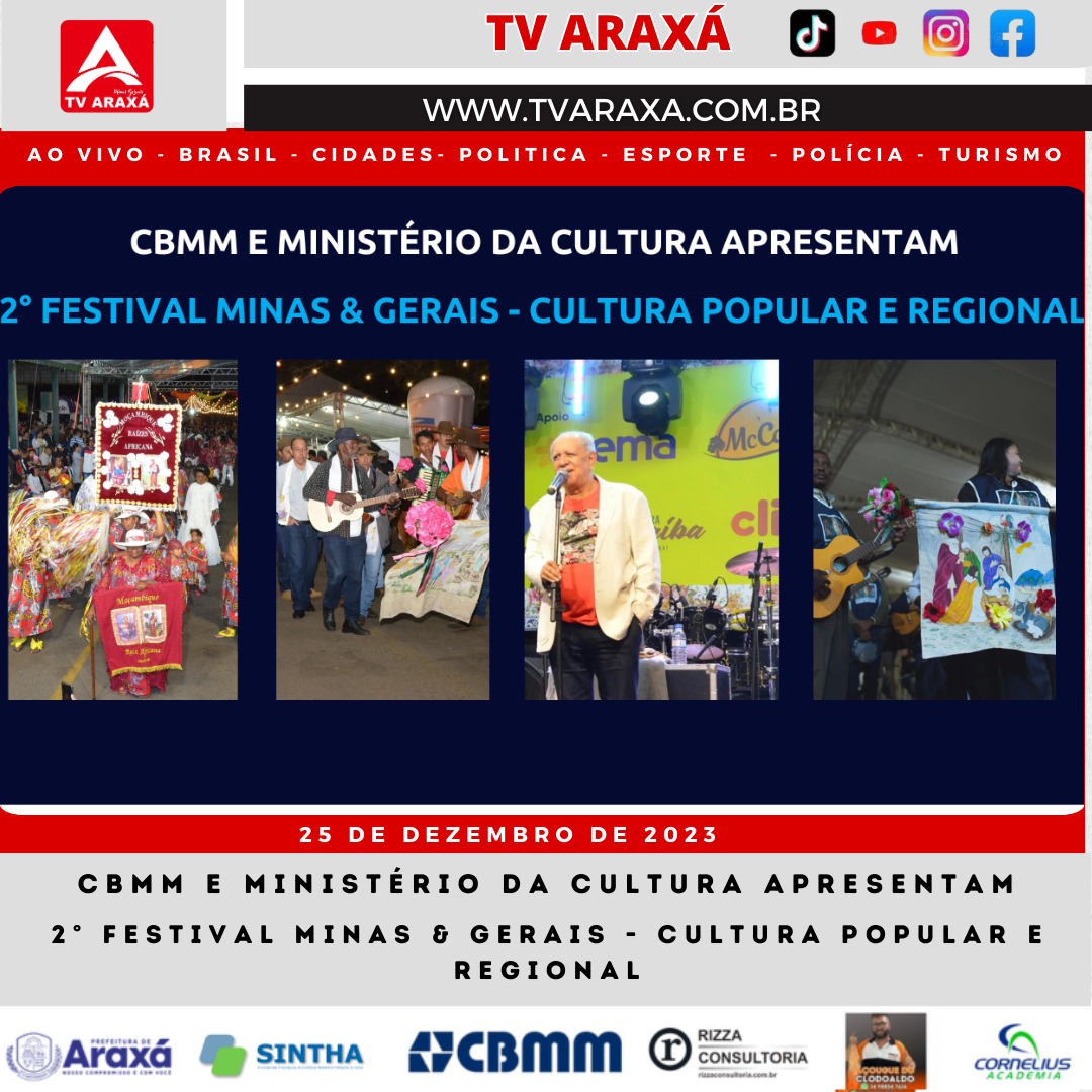 CBMM e Ministério da Cultura Apresentam: 2° Festival Minas & Gerais – Cultura Popular e Regional