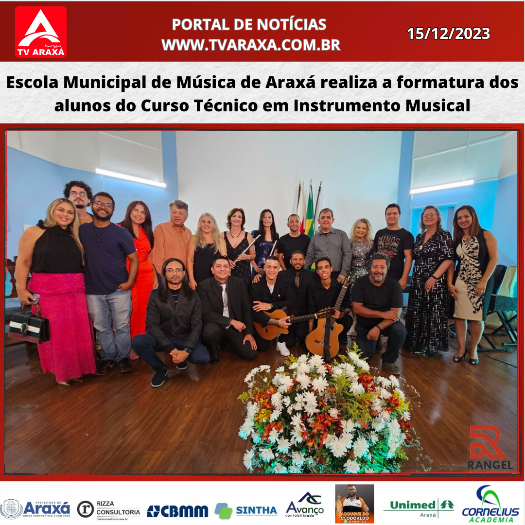 Escola Municipal de Música de Araxá realiza a formatura dos alunos do Curso Técnico em Instrumento Musical