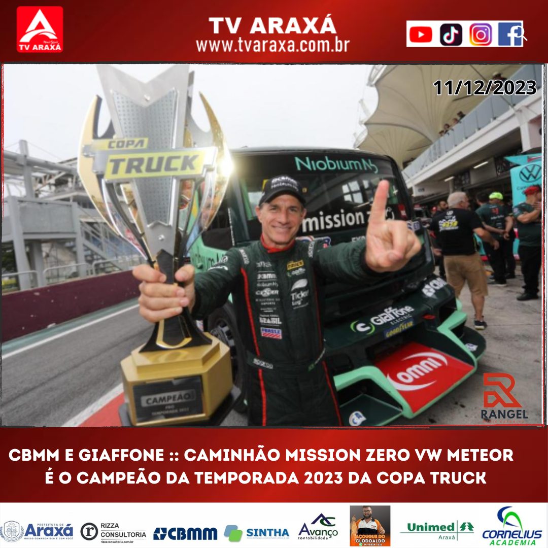 CBMM e Giaffone:: Caminhão Mission Zero VW Meteor  é o campeão da temporada 2023 da Copa Truck