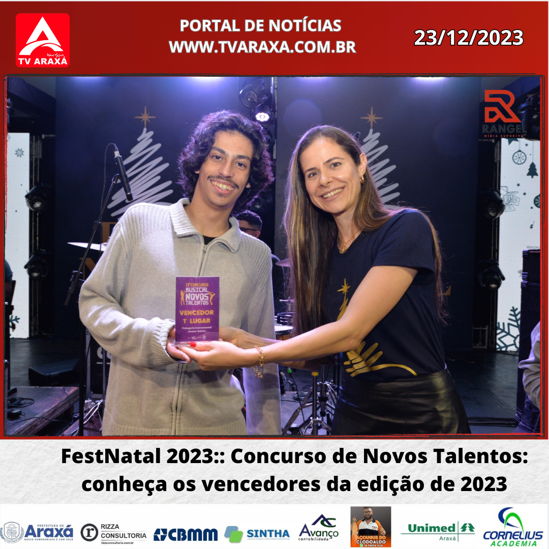 FestNatal 2023:: Concurso de Novos Talentos: conheça os vencedores da edição de 2023