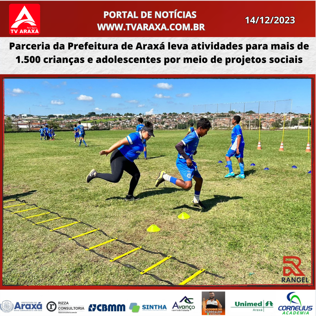Parceria da Prefeitura  de Araxá  leva atividades  para mais de 1.500 crianças e adolescentes por meio de projetos sociais