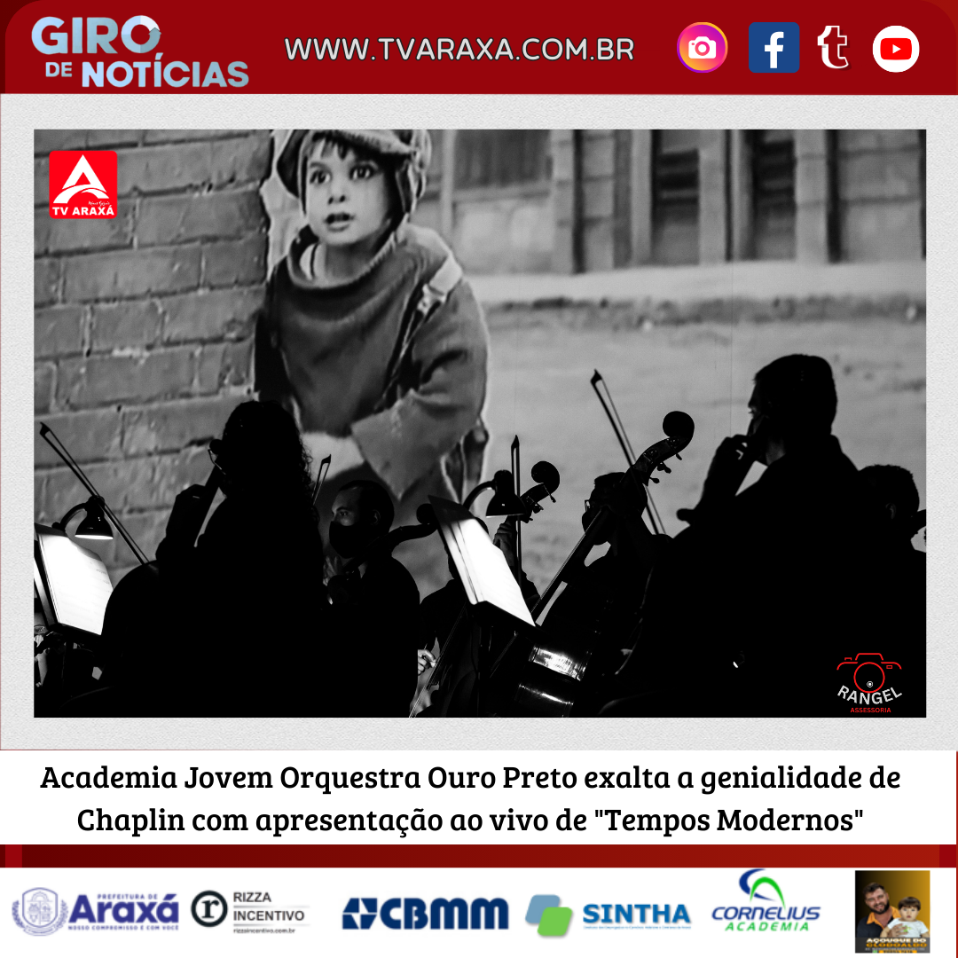 Academia Jovem Orquestra Ouro Preto exalta a genialidade de Chaplin com apresentação ao vivo de “Tempos Modernos”