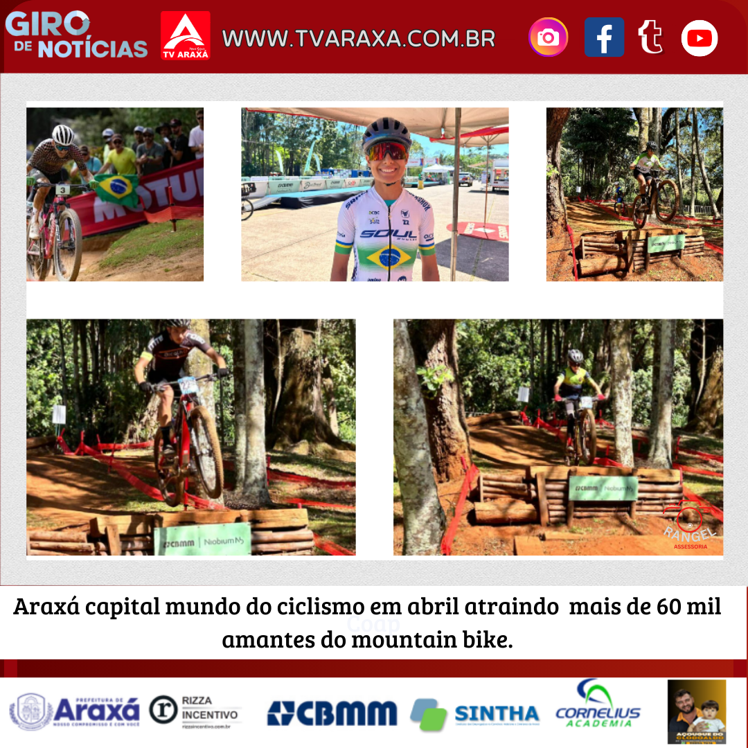 Araxá capital mundo do ciclismo em abril atraindo mais de 60 mil amantes do mountain bike.