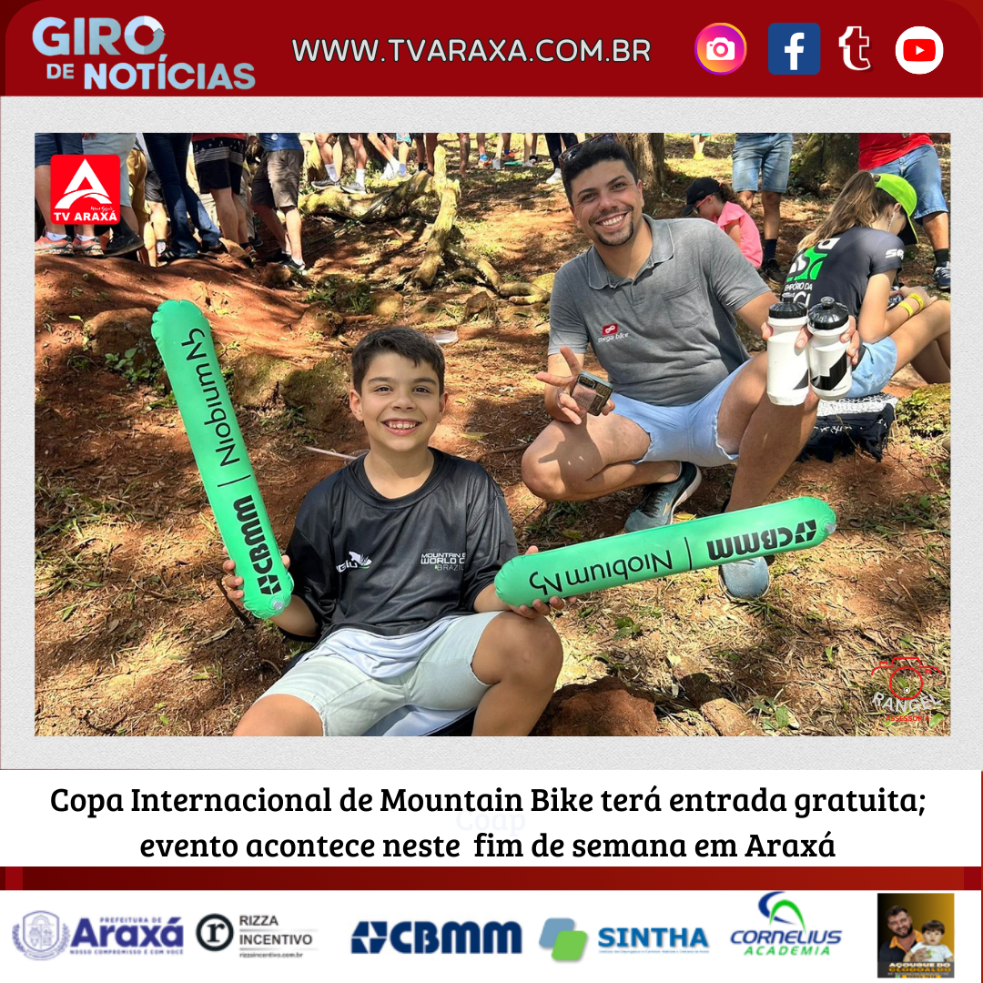 Copa Internacional de Mountain Bike terá entrada gratuita; evento acontece neste fim de semana em Araxá.