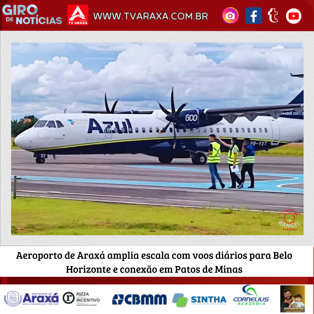 Aeroporto de Araxá amplia escala com voos diários para Belo Horizonte e conexão em Patos de Minas