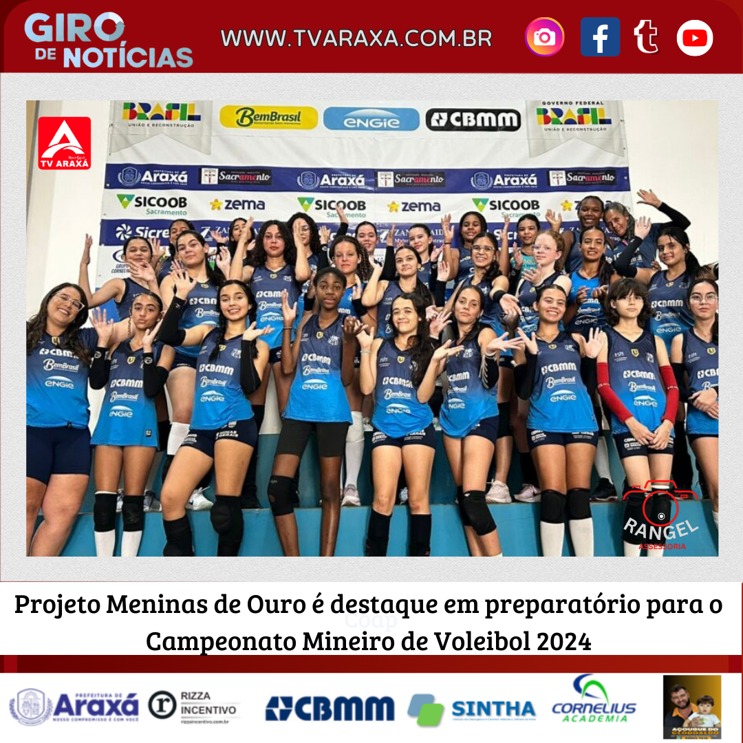 Projeto Meninas de Ouro é destaque em preparatório para o Campeonato Mineiro de Voleibol 2024