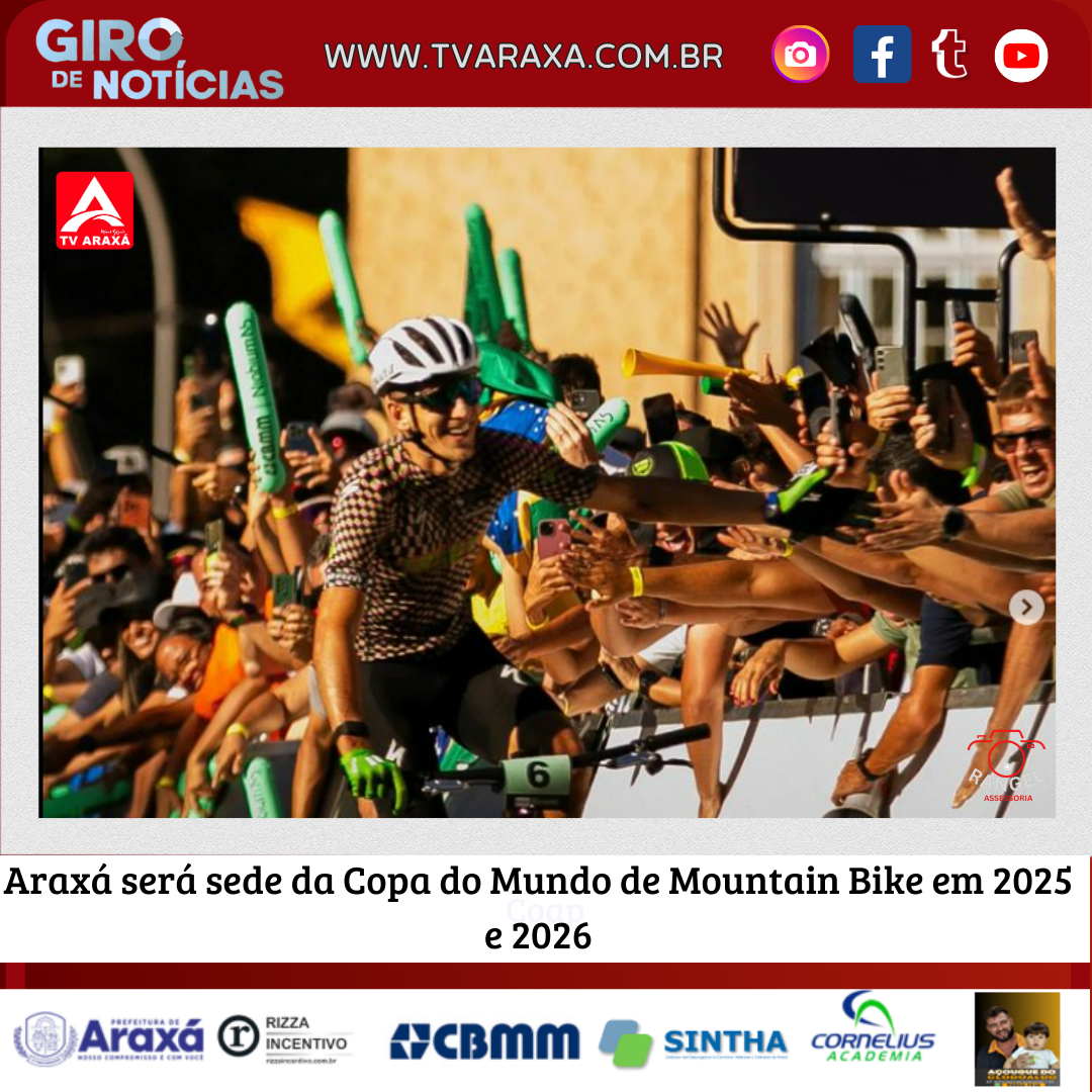 Araxá será sede da Copa do Mundo de Mountain Bike em 2025 e 2026